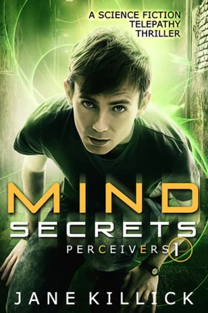A teenage boy looks up from a kneeling position as green electrical energy swirls around him